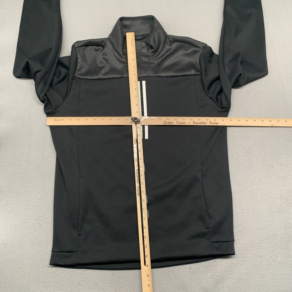 Adidas Mens Response 1/4 Zip Black Sweatshirt Large Wicking Quick Dry Activewear - Picture 6 of 14